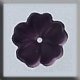 12007 Glass Treasures-5 Petal Flower 10mm Matte Amethyst (Qty. 1) THUMBNAIL